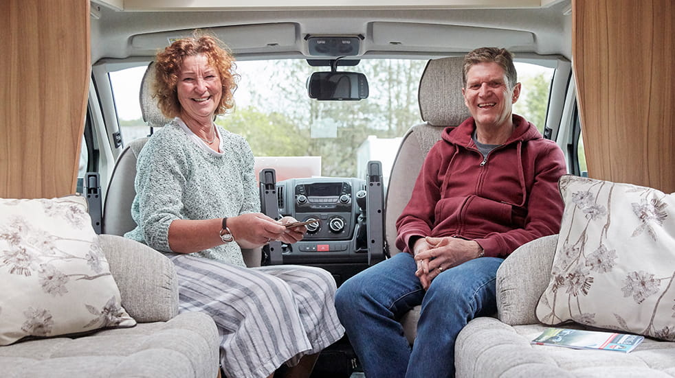 Camping and Caravanning Group at Whitemead: rally marshals Nigel and Sally